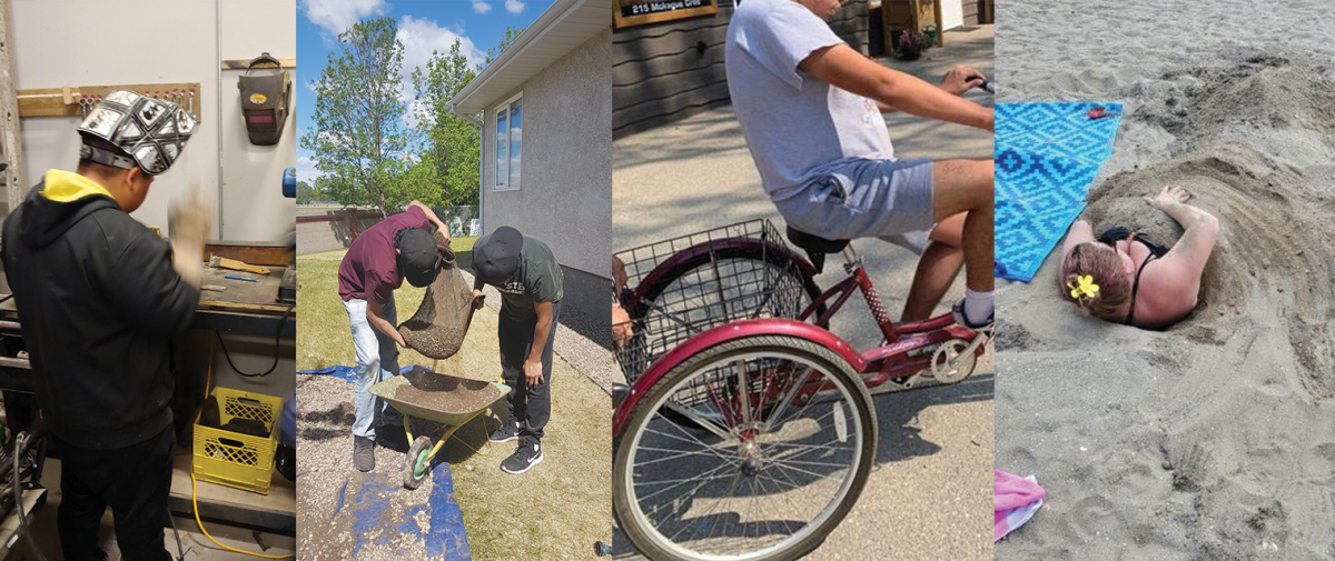 young people doing different activities