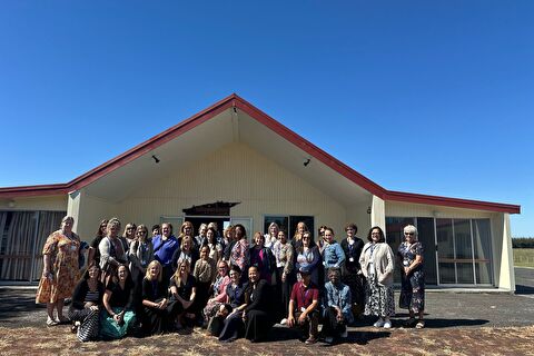 group in front of school