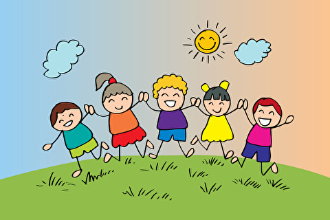 graphic of happy children