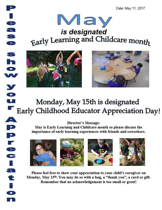 Early Learning and Child Care month